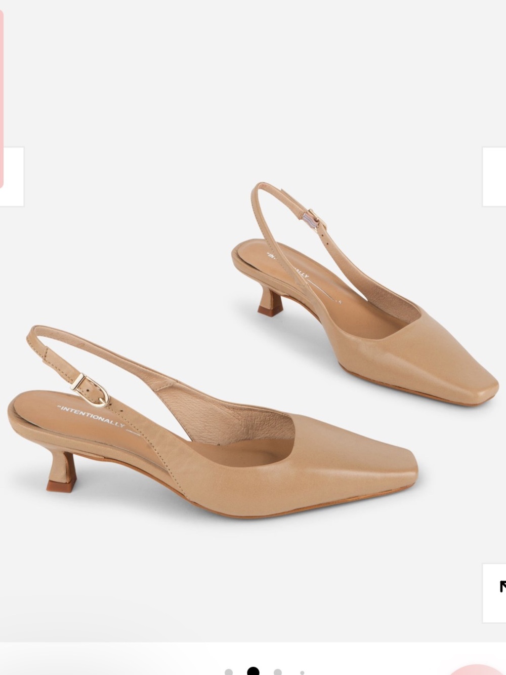 Intentionally Blank Parker Heels Clay Beige Slingback shoes Revolve Sz 9